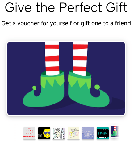 Festive Elves Boots on a Gift Card